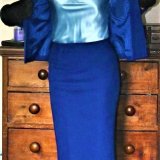 Wearing an expensive Yves St Laurent Skirt Suit during my South London Teaching days.