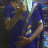 Sri Anjali in royal blue silk saree2