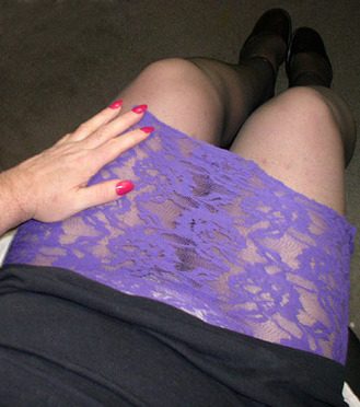 purple slip n nails painted