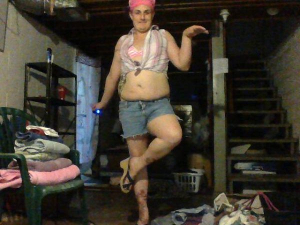 White Trash sissyfaggot's outdoor outfit