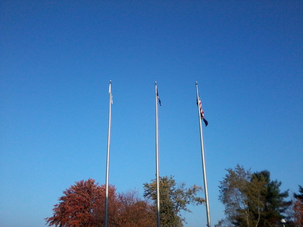 Flags round my old college