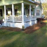 mt front porch after remodel with a few plants