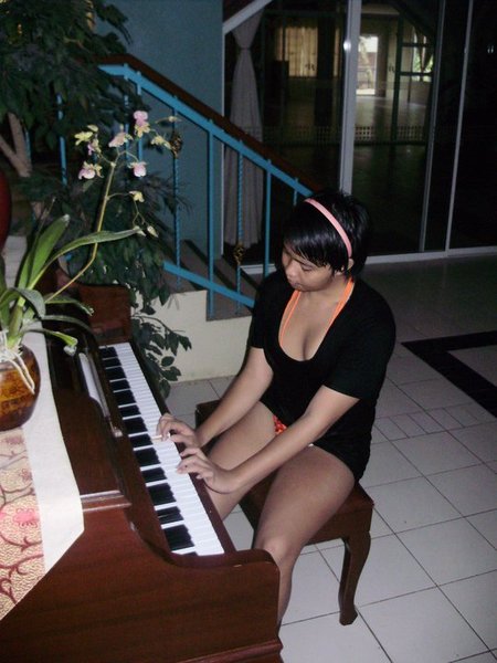 playing piano :)