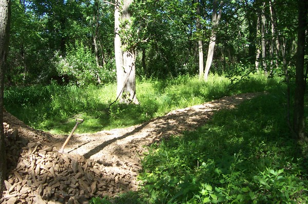 My shale trail from house to garden / orchard